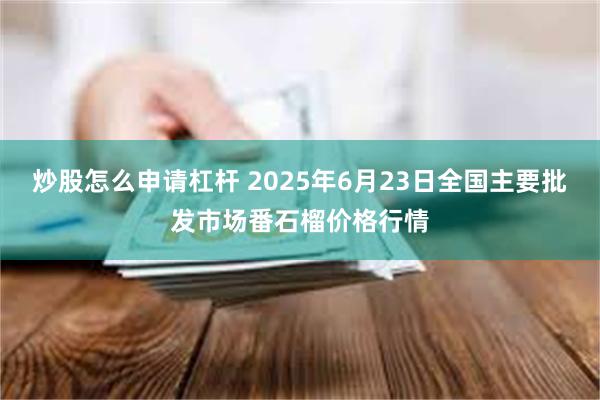 炒股怎么申请杠杆 2025年6月23日全国主要批发市场番石榴价格行情