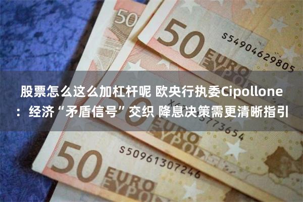 股票怎么这么加杠杆呢 欧央行执委Cipollone：经济“矛盾信号”交织 降息决策需更清晰指引