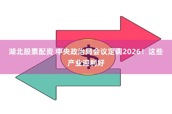 湖北股票配资 中央政治局会议定调2026！这些产业迎利好